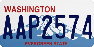 WA license plate AAP2574