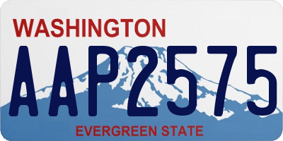 WA license plate AAP2575