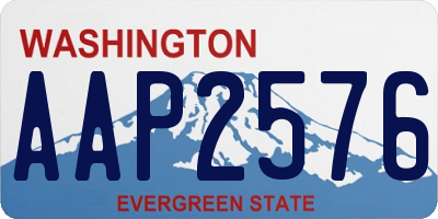 WA license plate AAP2576