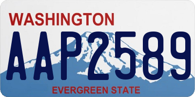 WA license plate AAP2589