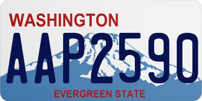 WA license plate AAP2590