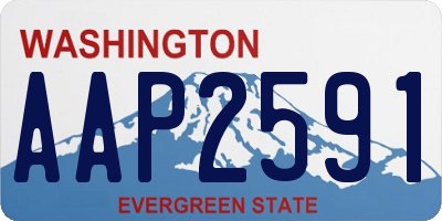 WA license plate AAP2591