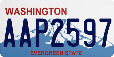 WA license plate AAP2597