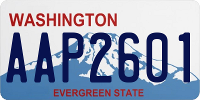 WA license plate AAP2601