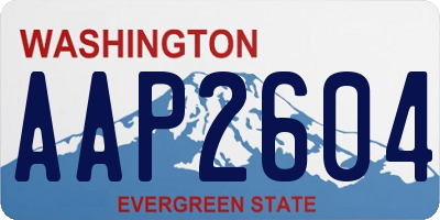 WA license plate AAP2604