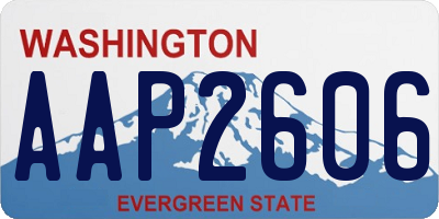 WA license plate AAP2606