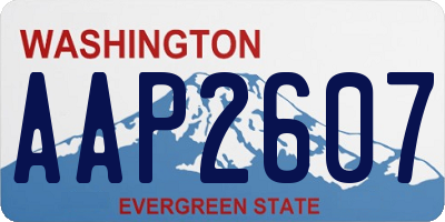 WA license plate AAP2607
