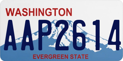 WA license plate AAP2614