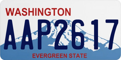 WA license plate AAP2617