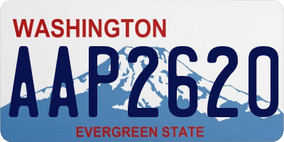 WA license plate AAP2620