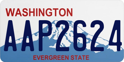 WA license plate AAP2624