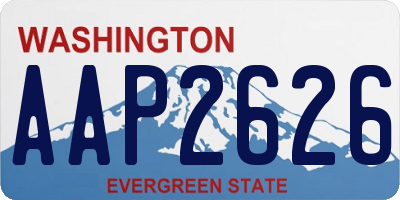 WA license plate AAP2626