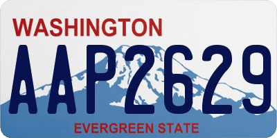 WA license plate AAP2629