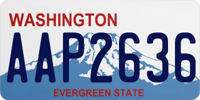WA license plate AAP2636