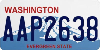 WA license plate AAP2638