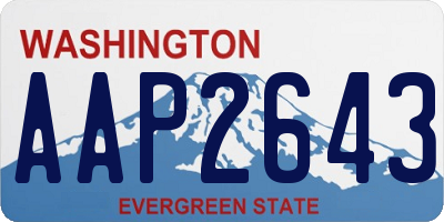 WA license plate AAP2643