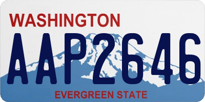 WA license plate AAP2646