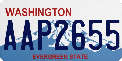 WA license plate AAP2655