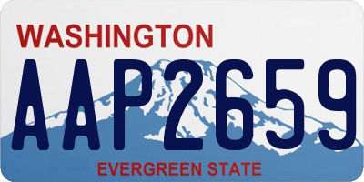 WA license plate AAP2659