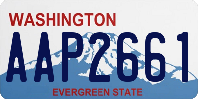 WA license plate AAP2661