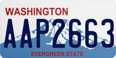 WA license plate AAP2663
