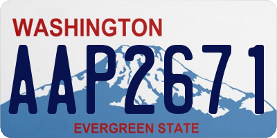 WA license plate AAP2671