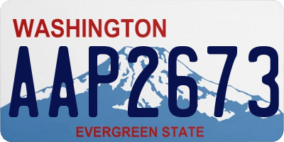 WA license plate AAP2673