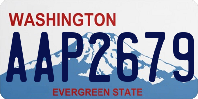 WA license plate AAP2679