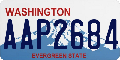 WA license plate AAP2684