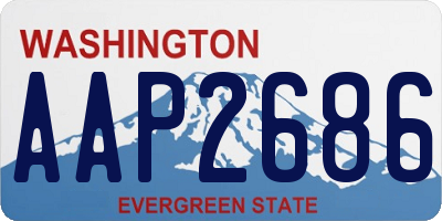 WA license plate AAP2686