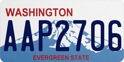WA license plate AAP2706