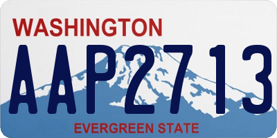 WA license plate AAP2713