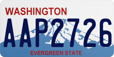 WA license plate AAP2726