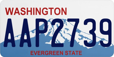 WA license plate AAP2739