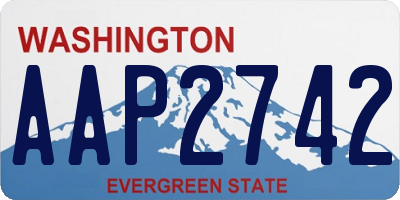 WA license plate AAP2742