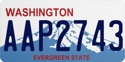 WA license plate AAP2743