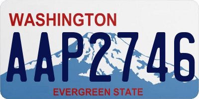 WA license plate AAP2746