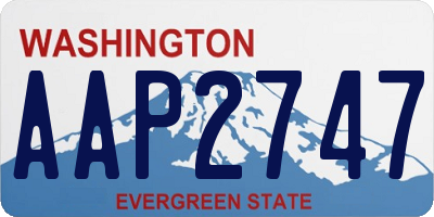 WA license plate AAP2747