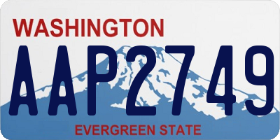 WA license plate AAP2749