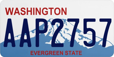WA license plate AAP2757