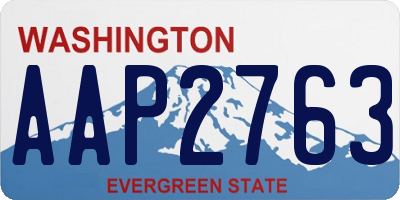 WA license plate AAP2763