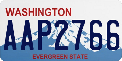 WA license plate AAP2766