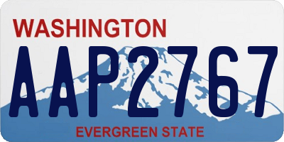 WA license plate AAP2767