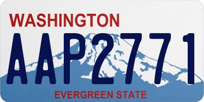 WA license plate AAP2771