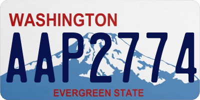 WA license plate AAP2774