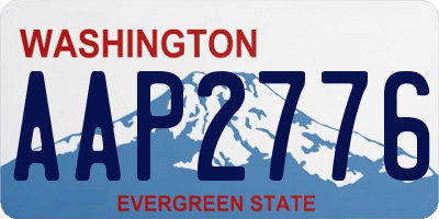 WA license plate AAP2776