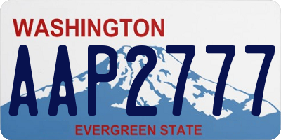WA license plate AAP2777