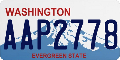 WA license plate AAP2778
