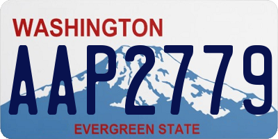 WA license plate AAP2779
