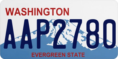 WA license plate AAP2780